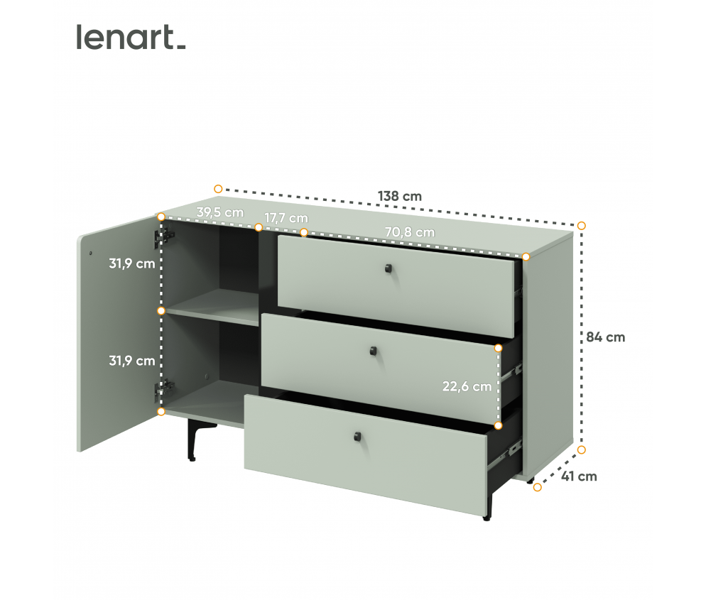 Komoda COLOURS CS-04 Szałwia