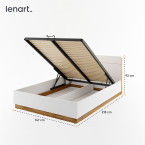 Łóżko z pojemnikiem i oświetleniem DENTRO DT-02 (140)