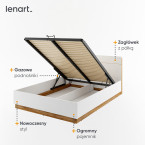 Łóżko z pojemnikiem i oświetleniem DENTRO DT-02 (160)