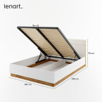 Łóżko z pojemnikiem i oświetleniem DENTRO DT-02 (180)