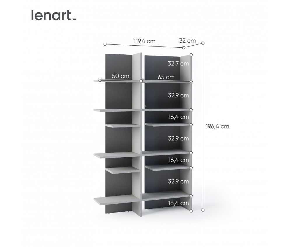 Regał prawy z oświetleniem FITT FL-01LP