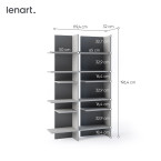 Regał prawy z oświetleniem FITT FL-01LP