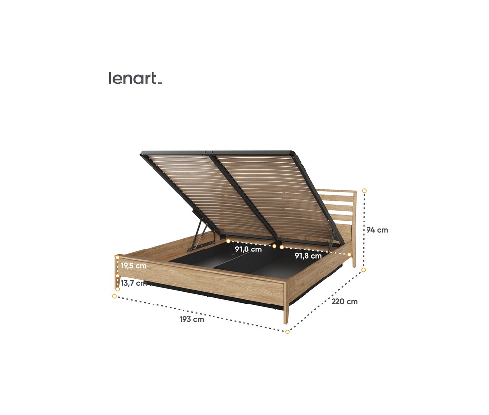 Łóżko z pojemnikiem COZY CZ-02(180)