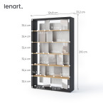 Regał z oświetleniem FITT FP-01 Szary Połysk