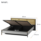 Łóżko z pojemnikiem z oświetleniem GRIS GS-02 180
