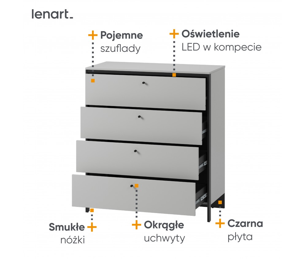 Komoda z oświetleniem GRIS GS-03