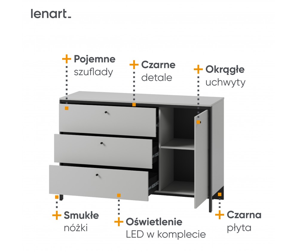 Komoda z oświetleniem GRIS GS-04