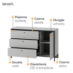 Komoda z oświetleniem GRIS GS-04