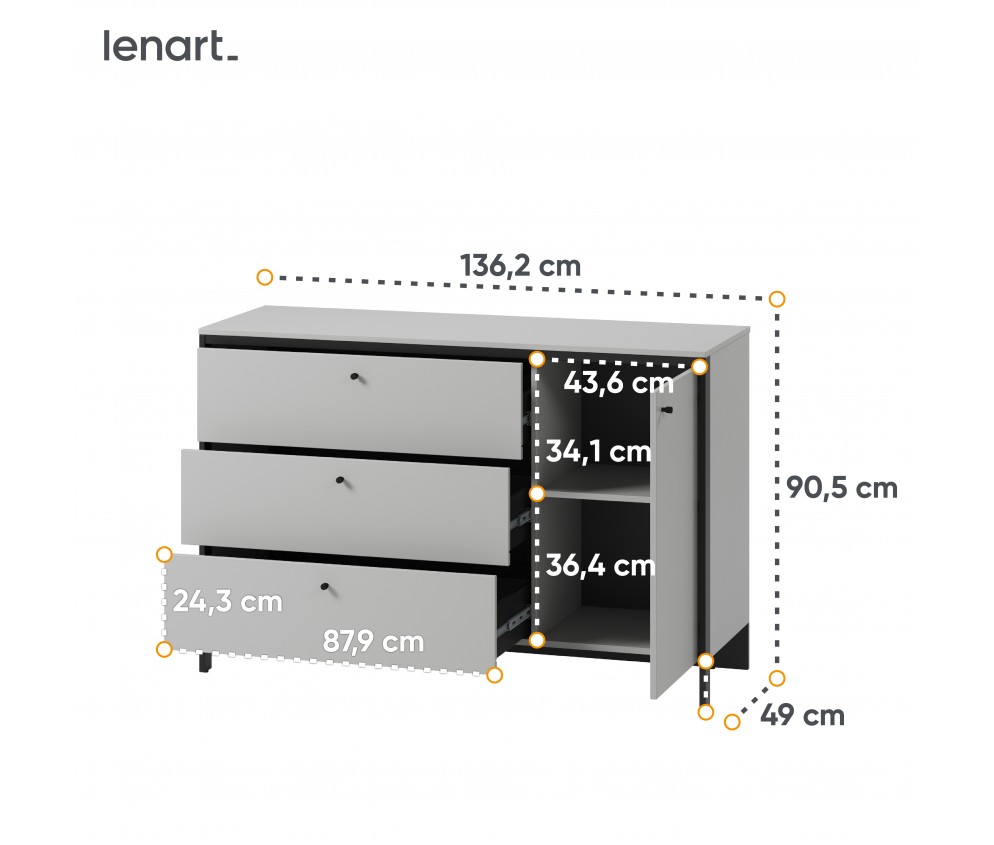 Komoda z oświetleniem GRIS GS-04