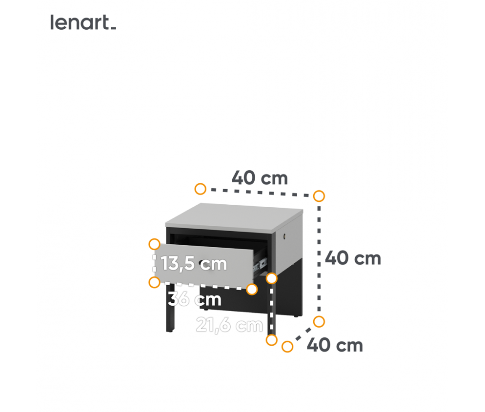 Stolik nocny GRIS GS-05