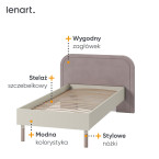 Łóżko ze stelażem HARMONY HR-08 90