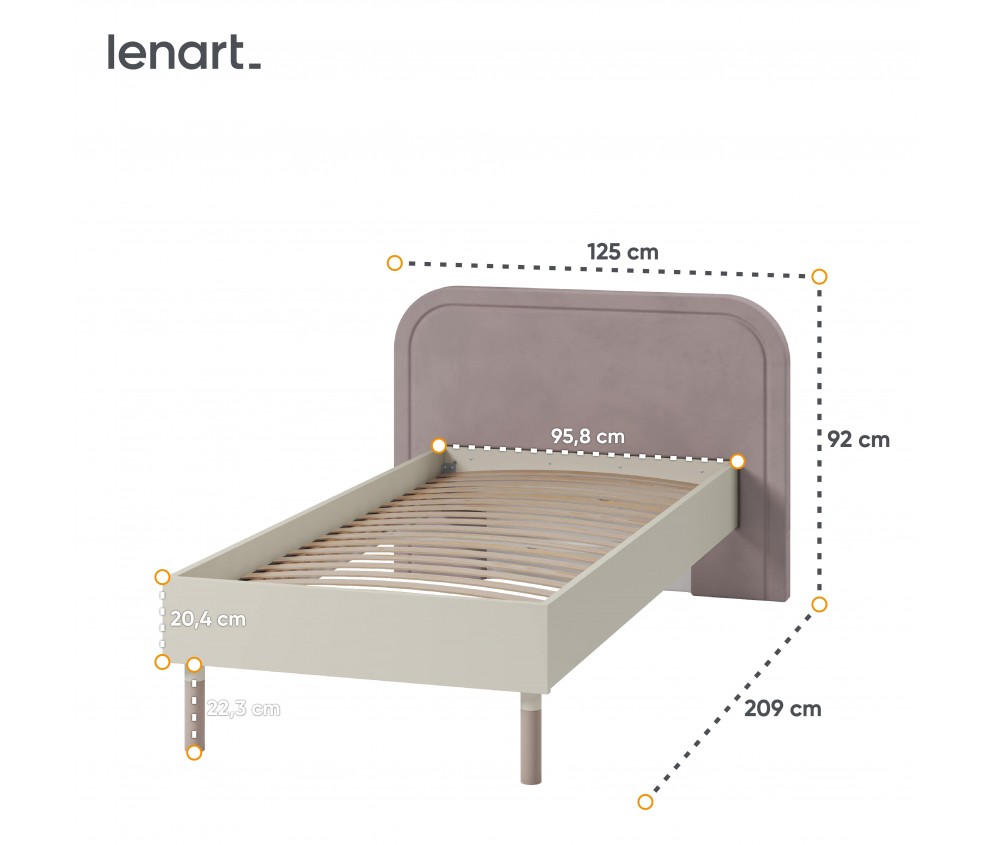 Łóżko ze stelażem HARMONY HR-08 90