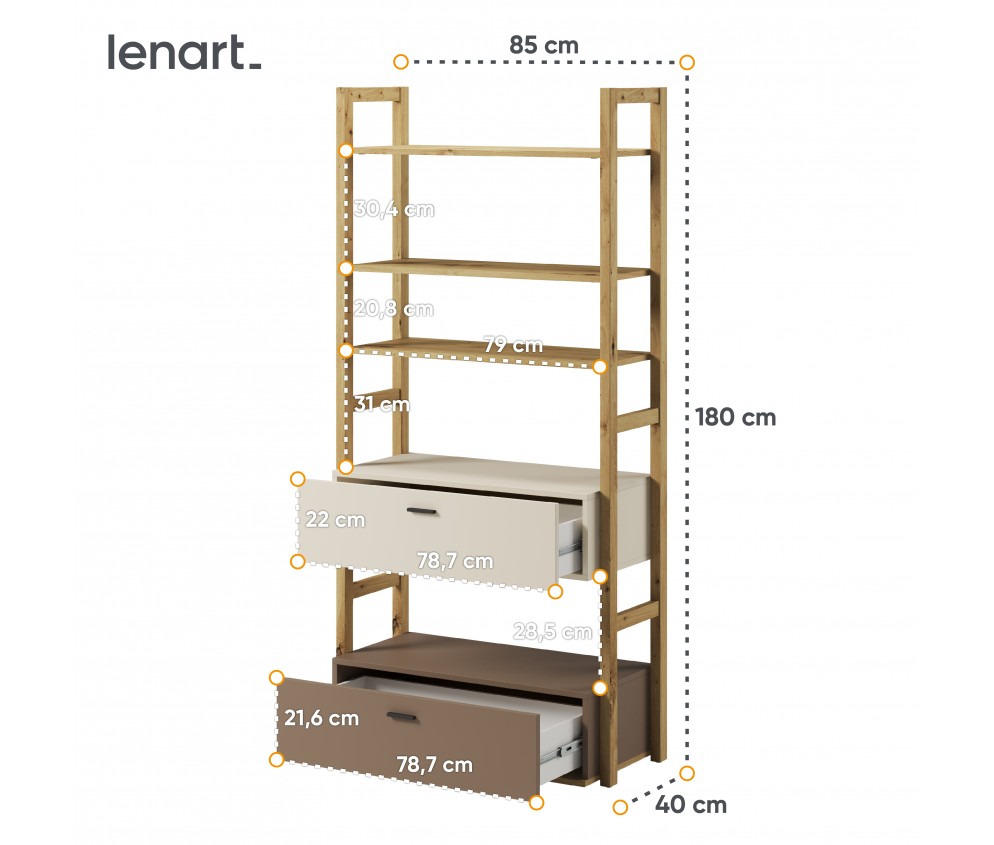 Regał 85 LENNY LY-02