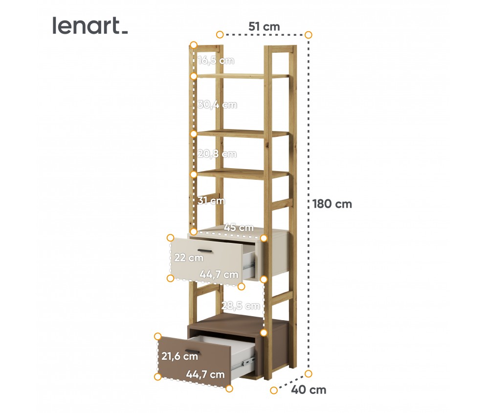 Regał 51 LENNY LY-03
