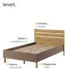 Łóżko 120 ze stelażem LENNY LY-08