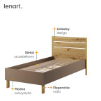 Łóżko 90 ze stelażem LENNY LY-10