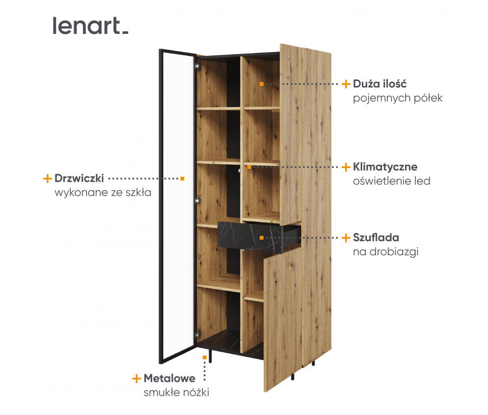 Witryna z oświetleniem MARMO MR-02