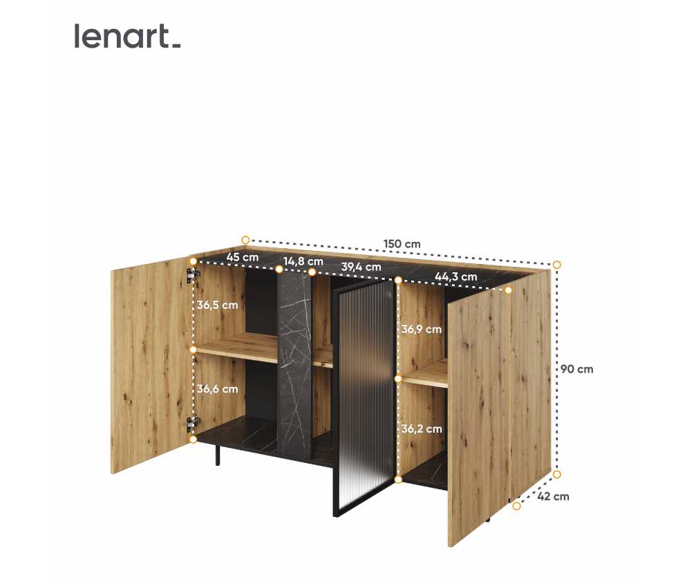 Komoda z oświetleniem MARMO MR-06