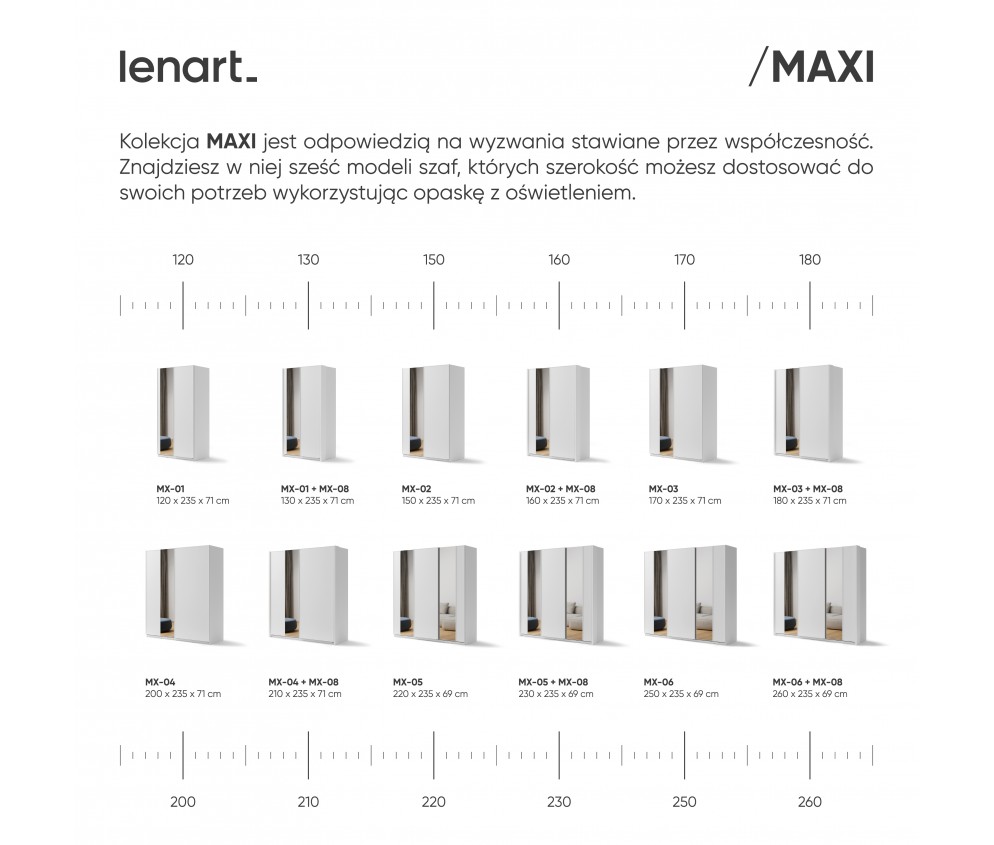 Szafa przesuwna 120 MAXI MX-01