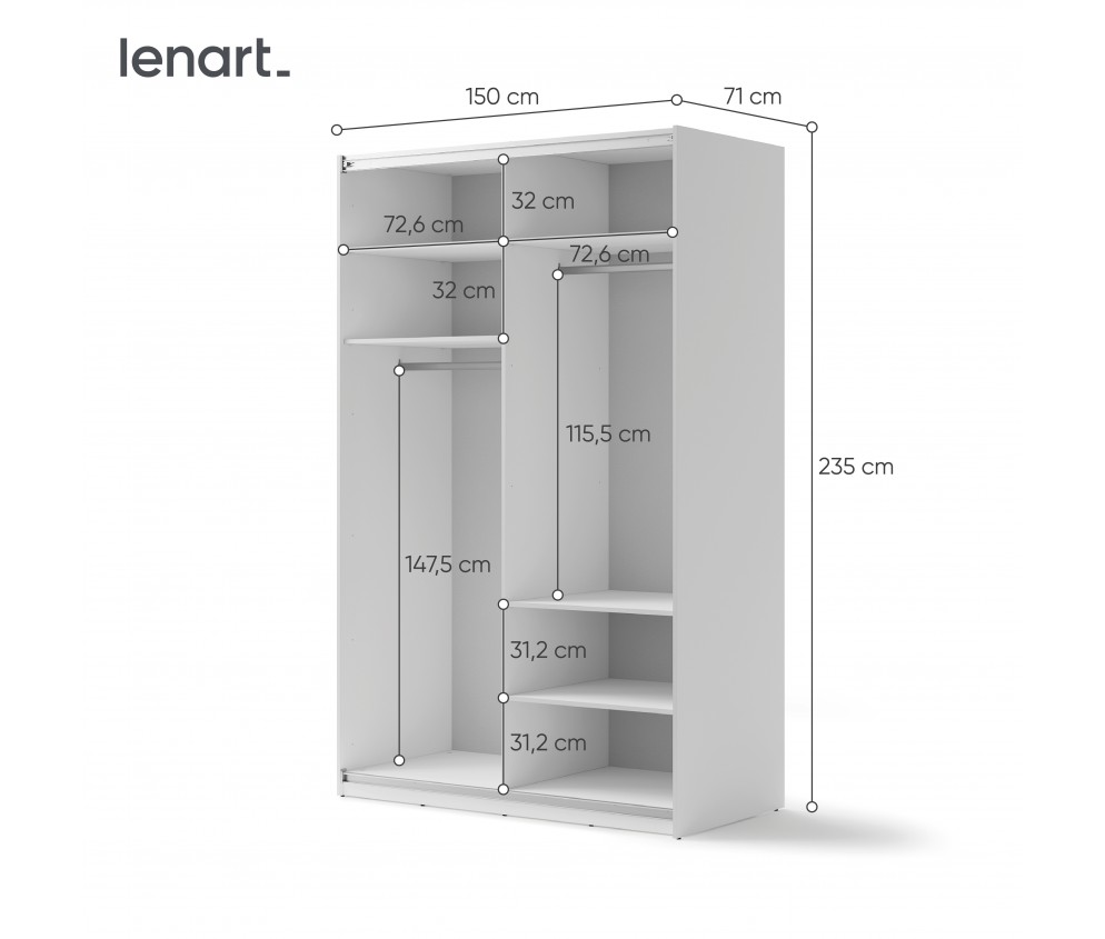 Szafa przesuwna 150 MAXI MX-02