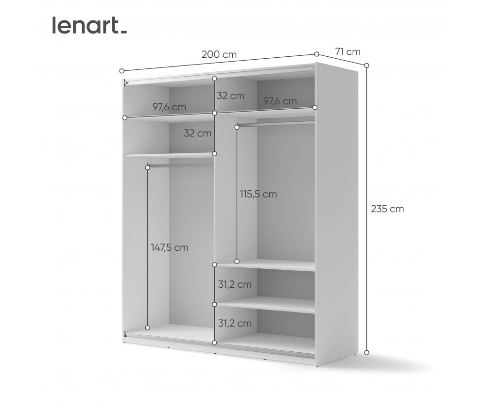 Szafa przesuwna 200 MAXI MX-04