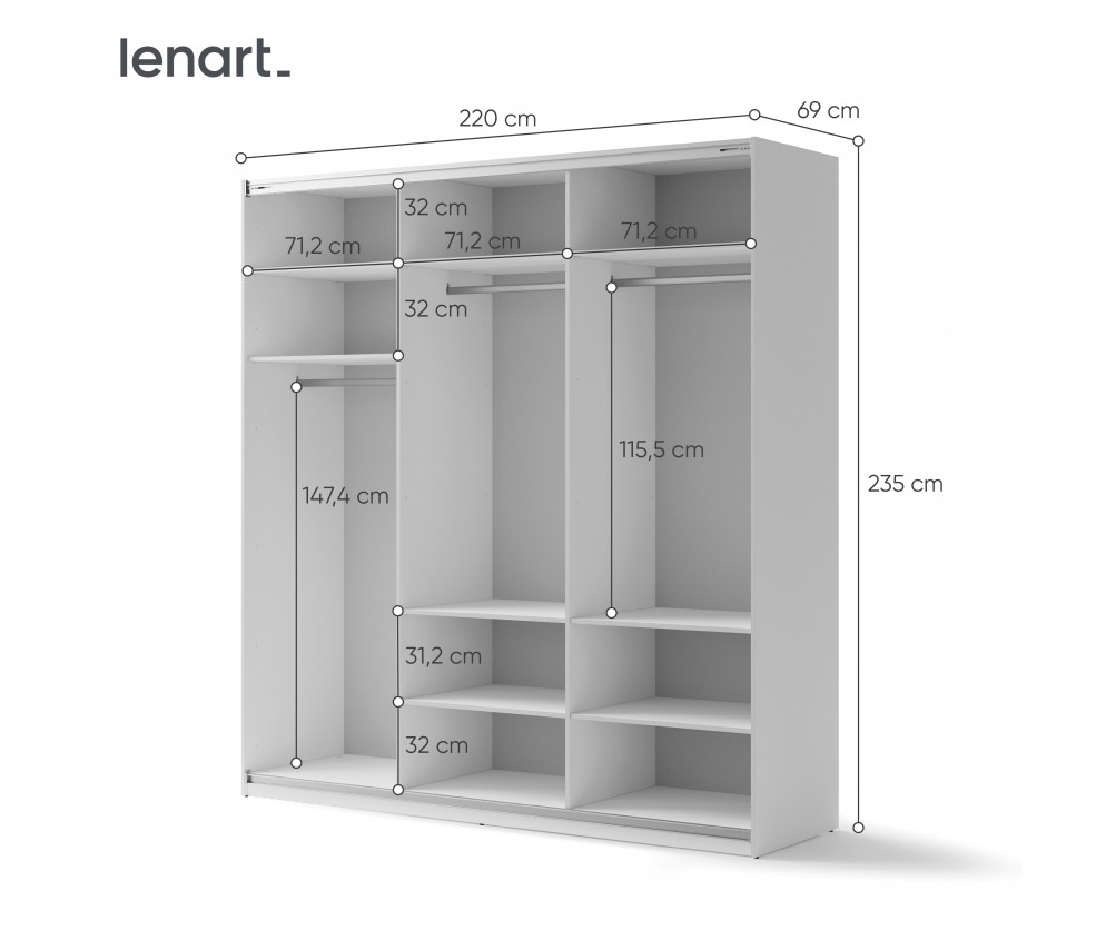 Szafa przesuwna 220 MAXI MX-05