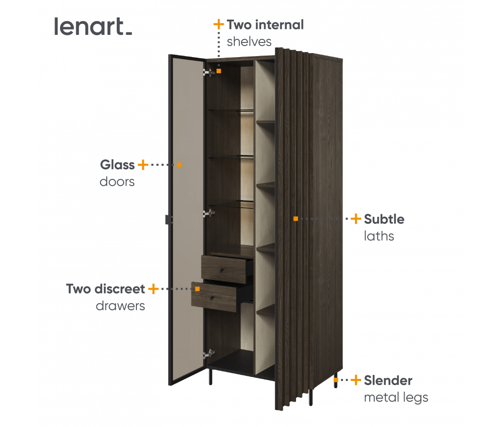 Witryna z oświetleniem PIEMONTE PE-02