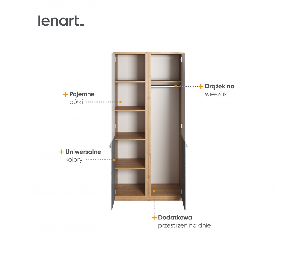 Szafa dzielona PLANO PN-02