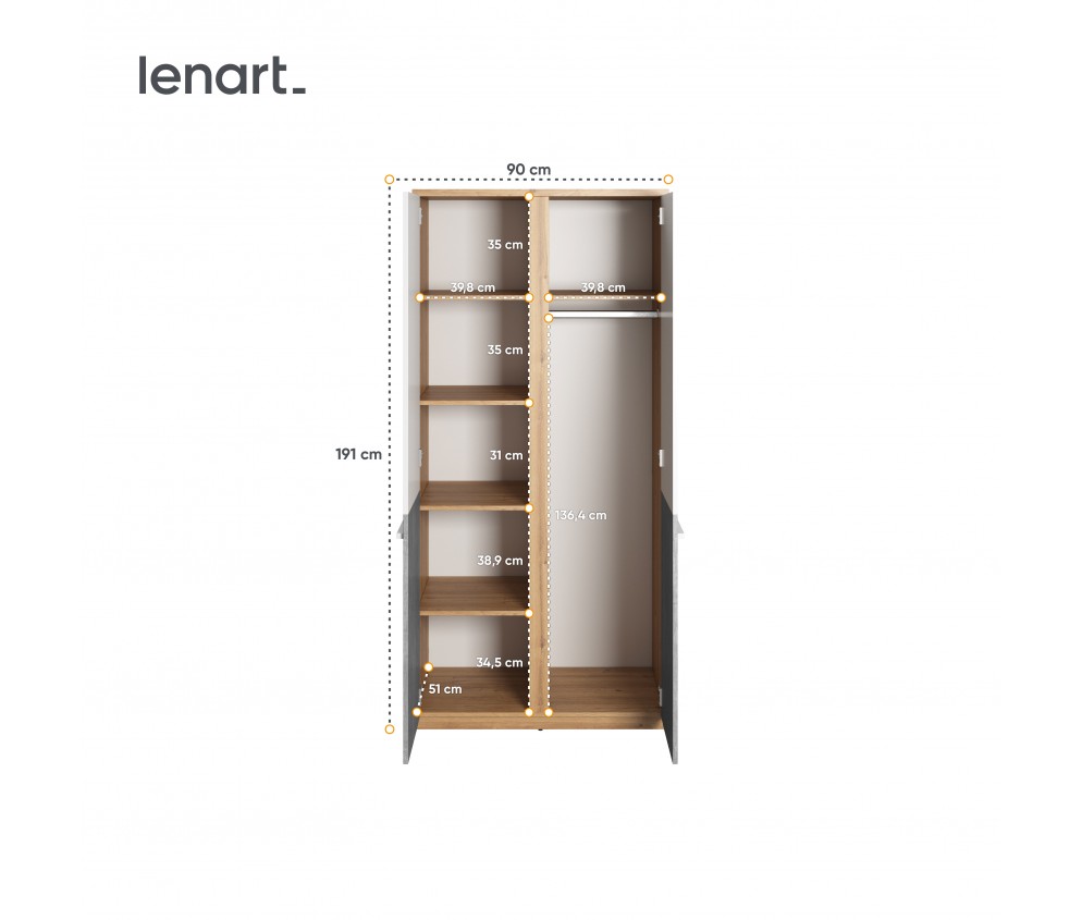 Szafa dzielona PLANO PN-02