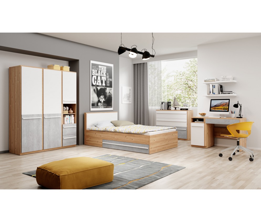 Łóżko 120 ze stelażem PLANO PN-10