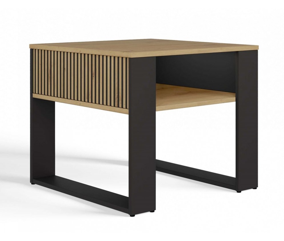 Ława Modern 2P MINI SLIM DĄB ARTISAN CZARNY