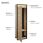 Szafa z oświetleniem QUANT GARDEROBA QG-01