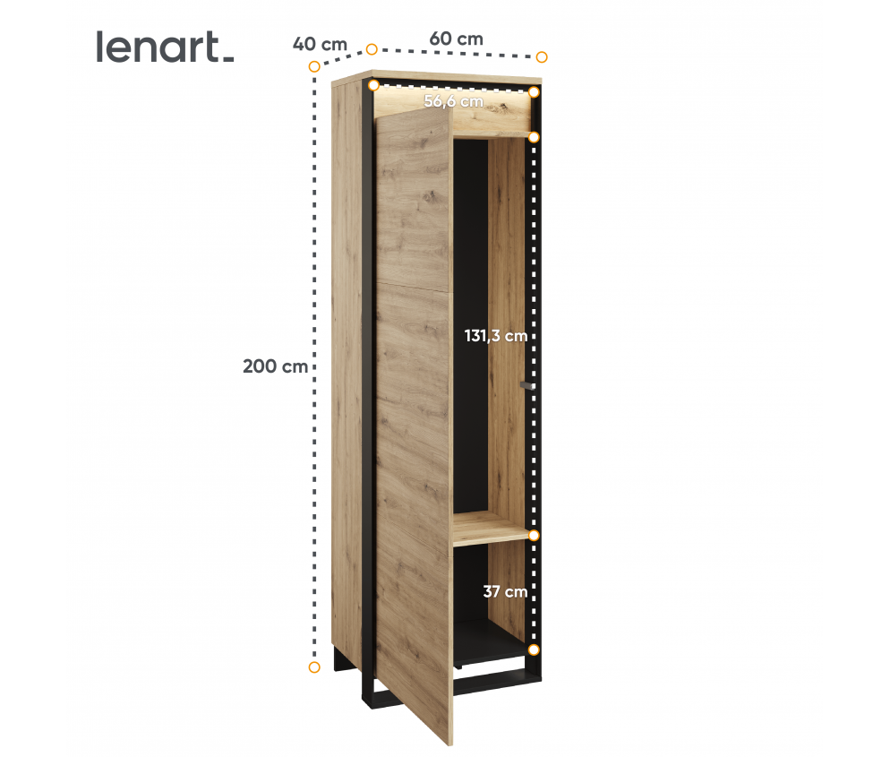 Szafa z oświetleniem QUANT GARDEROBA QG-01