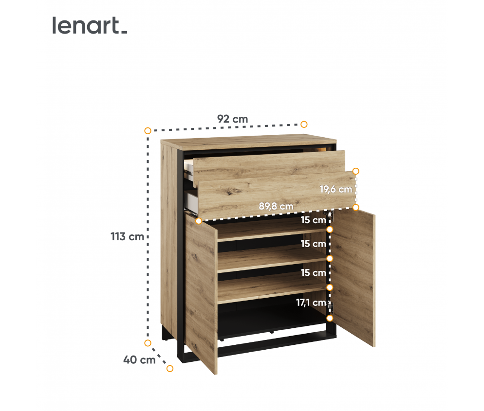 Komoda z oświetleniem QUANT GARDEROBA QG-02