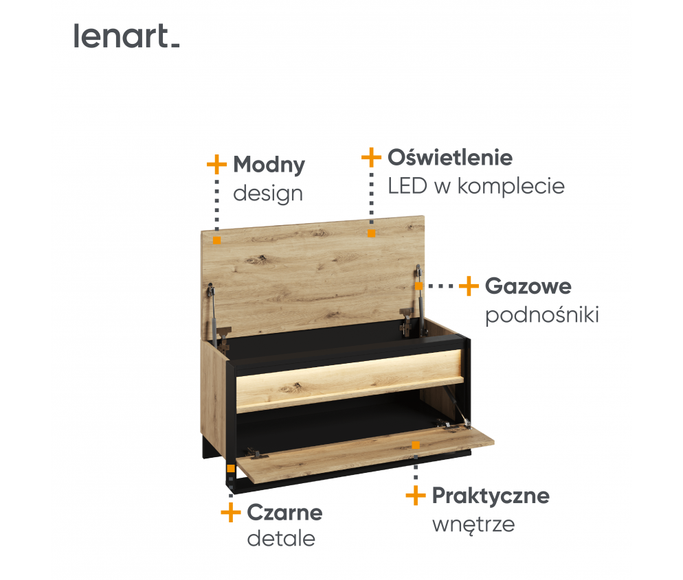 Kontener z oświetleniem QUANT GARDEROBA QG-03