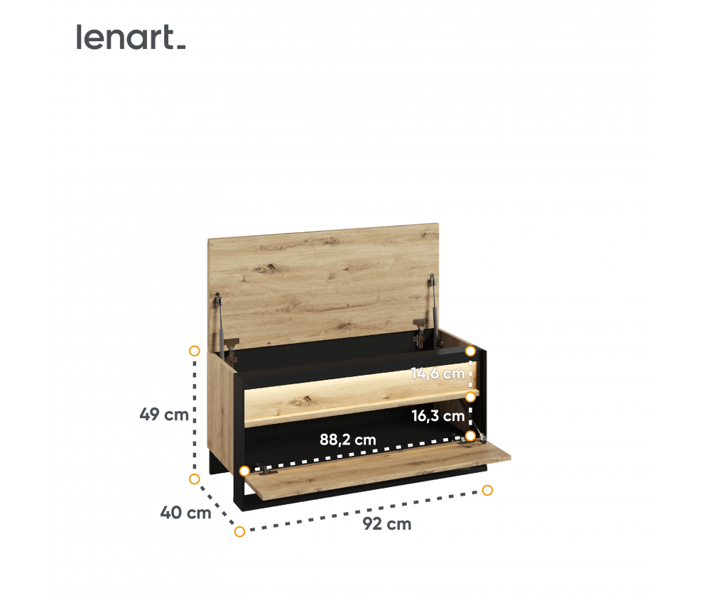 Kontener z oświetleniem QUANT GARDEROBA QG-03