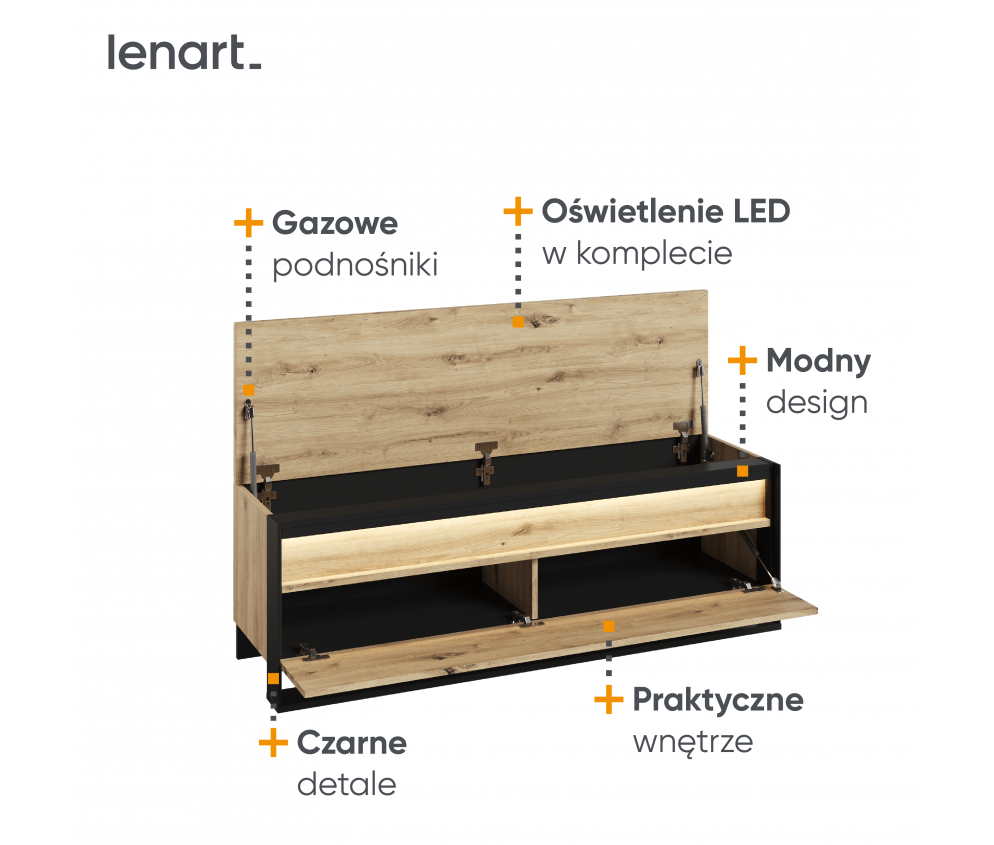 Kontener z oświetleniem QUANT GARDEROBA QG-04