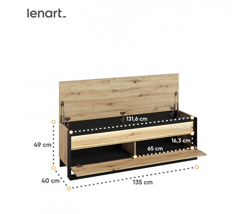 Kontener z oświetleniem QUANT GARDEROBA QG-04
