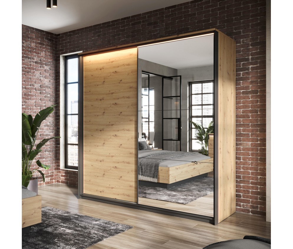 Szafa przesuwna z oświetleniem QUANT SYPIALNIA QS-01