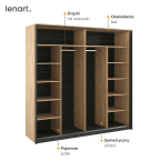 Szafa przesuwna z oświetleniem QUANT SYPIALNIA QS-01