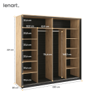 Szafa przesuwna z oświetleniem QUANT SYPIALNIA QS-01