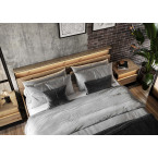 Łóżko z pojemnikiem i oświetleniem QUANT SYPIALNIA QS-02 (160)