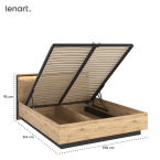 Łóżko z pojemnikiem i oświetleniem SYPIALNIA QUANT QS-02 (180)