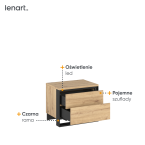 Stolik nocny z oświetleniem SYPIALNIA QS-03