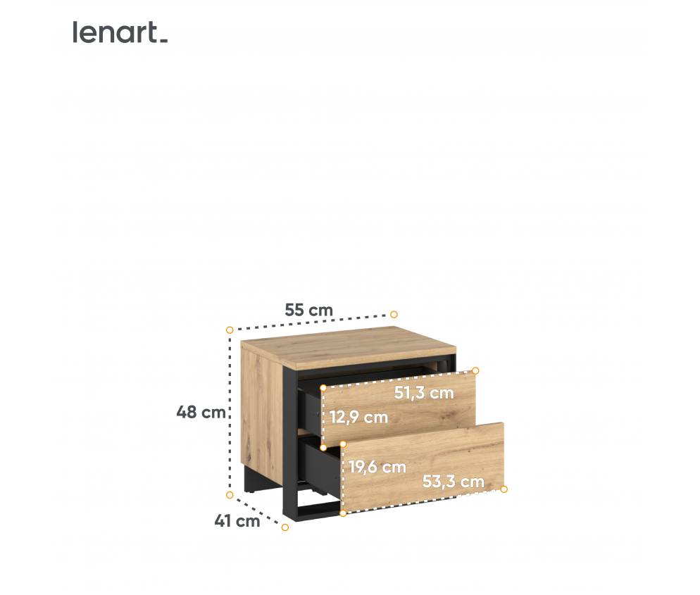 Stolik nocny z oświetleniem SYPIALNIA QS-03