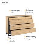 Komoda z oświetleniem QUANT SYPIALNIA QS-04