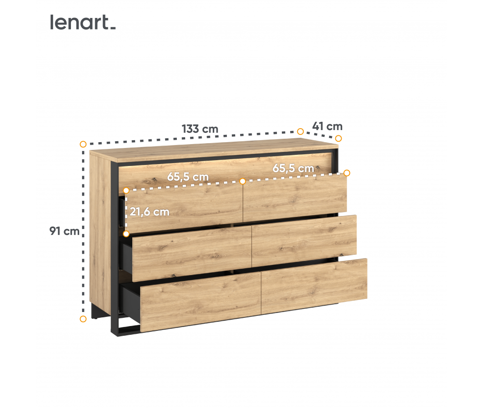 Komoda z oświetleniem QUANT SYPIALNIA QS-04