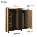 Szafa z oświetleniem SYPIALNIA QUANT QS-05