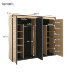 Szafa z oświetleniem SYPIALNIA QUANT QS-05