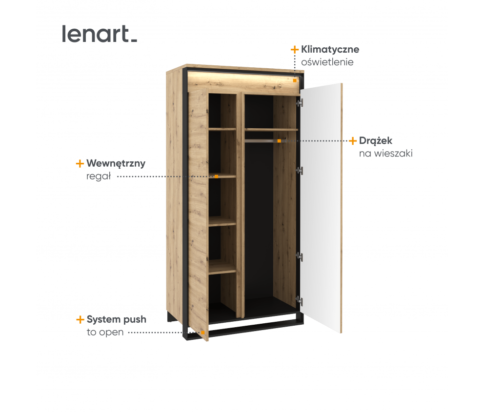 Szafa z oświetleniem QUANT QA-01